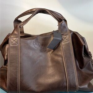 Bugatti Weekender Duffle Bag vegan leather travel bag new with tags